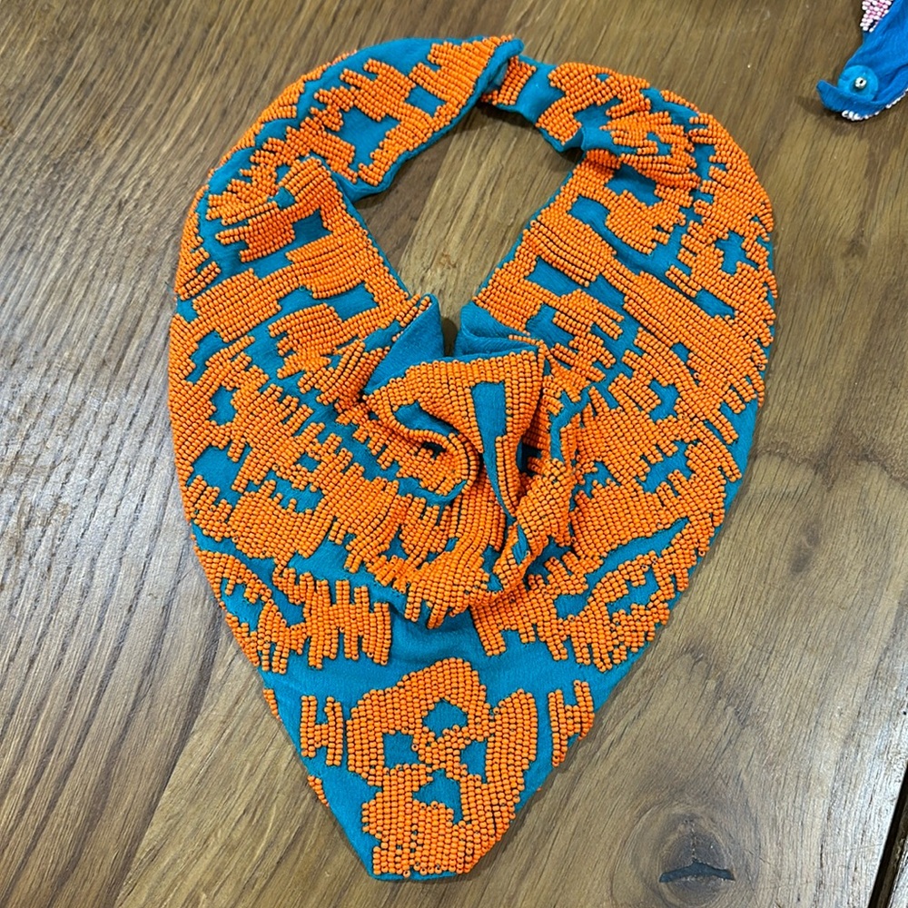 Roarke NYC Beaded Scarf Necklace